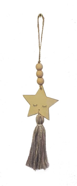 Colgador de puerta borla beige